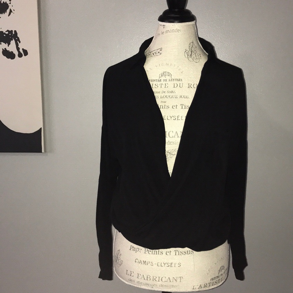 Forever 21 Black Long Sleeve Blouse